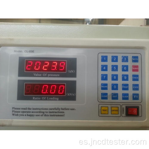Máquina de prueba de compresión hidráulica de pantalla digital 3000kn